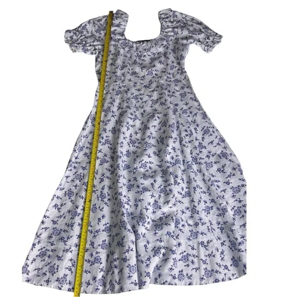 Polo Ralph Lauren Ruffled Floral Linen Off-Shoulder Dress Sz 6 - Picture 8 of 12